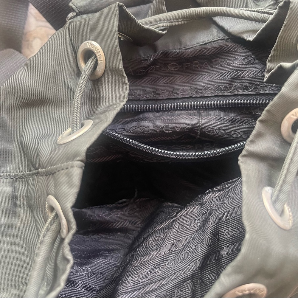 Prada Black Nylon Vintage Grey Backpack - Picture 10 of 16
